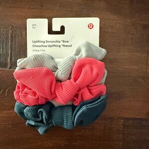 lululemon athletica Uplifting Scrunchie Trio - Pink, Gray, Blue